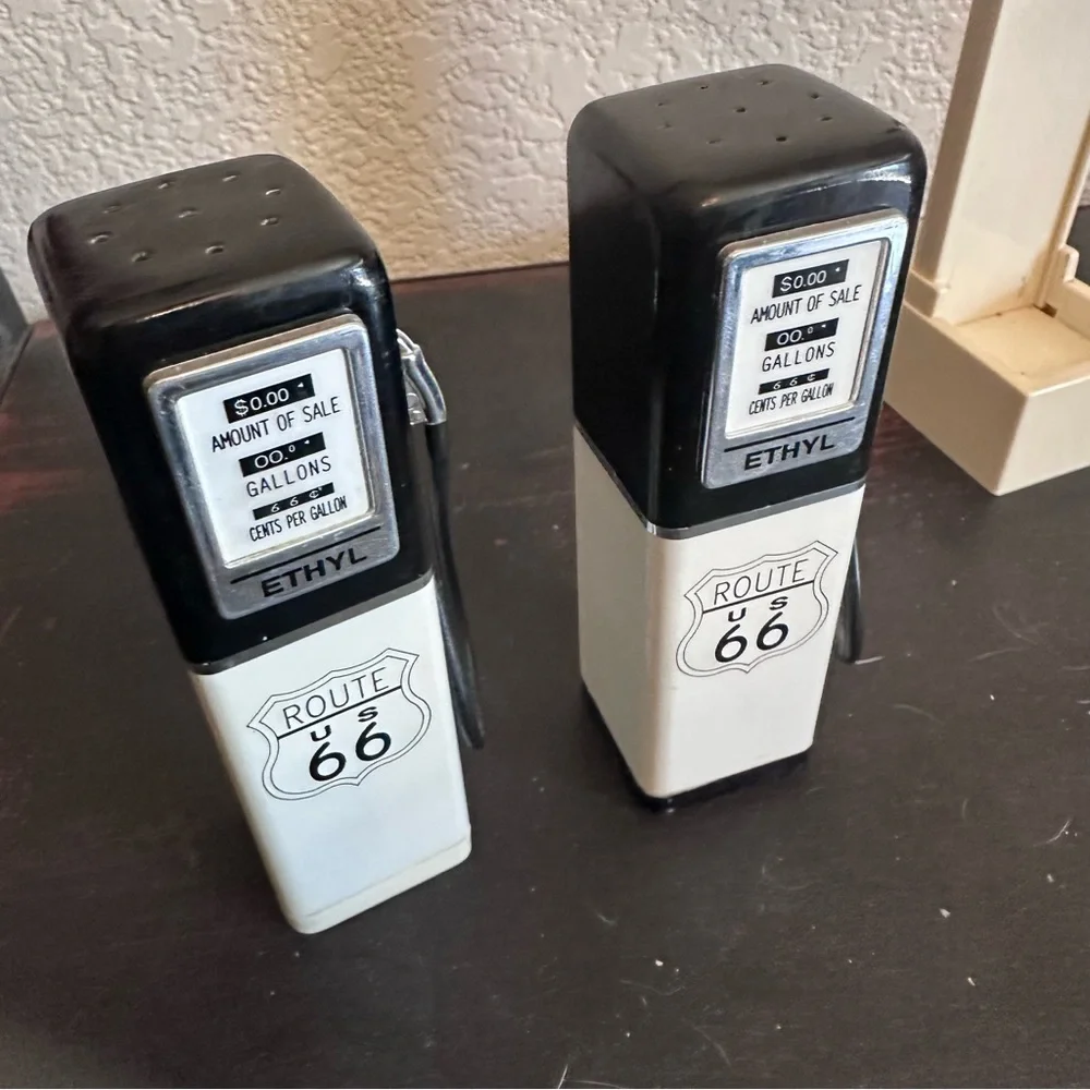 Route 66 Vintage Gas Pump Salt and Pepper Shakers